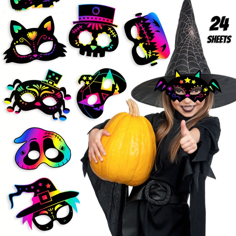 Halloween Geometrisch Schädel Papier Maskerade Party Maske