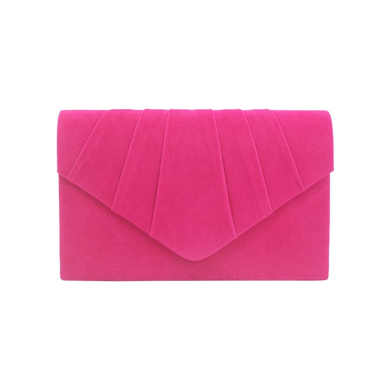 Yellow Red Light Grey Plush Solid Color Square Clutch Evening Bag