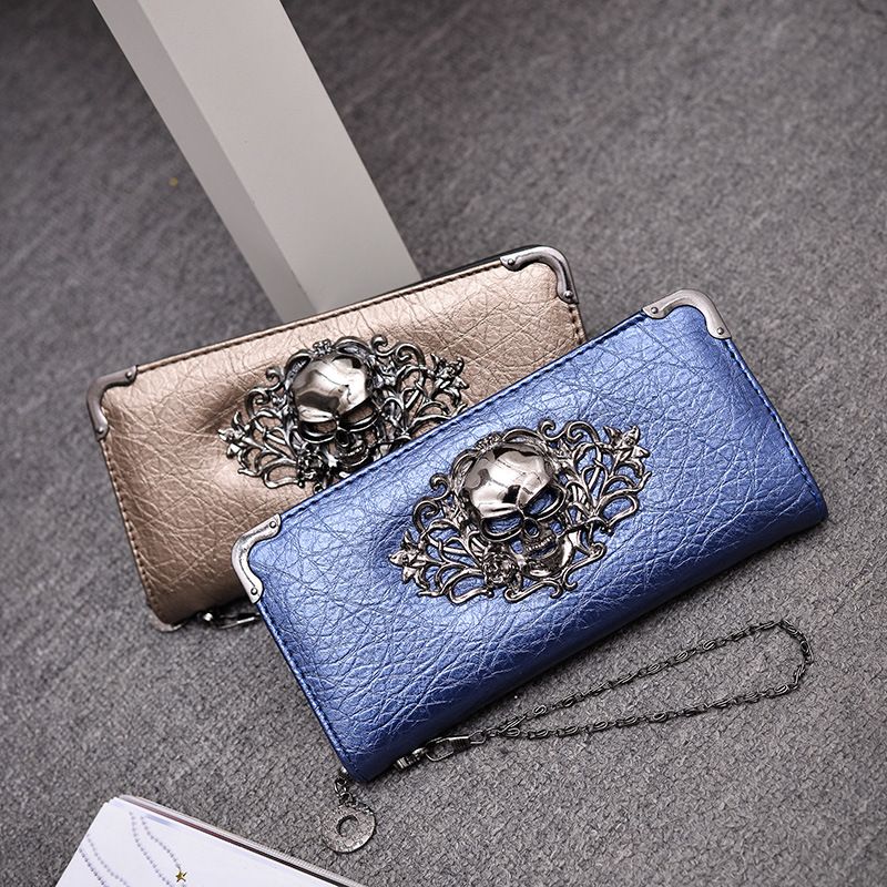 Unisex Small All Seasons Pu Leather Solid Color Punk Square Zipper Clutch Bag