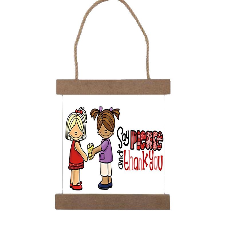 Back To School Cartoon Letter Wood Party Hanging Ornaments