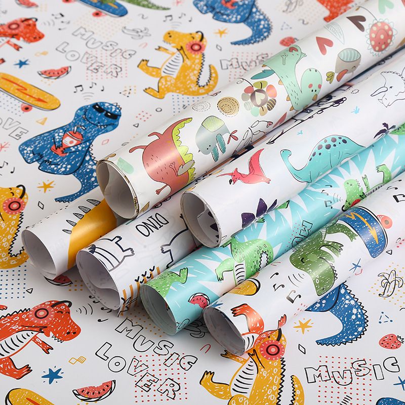 Children's Day Cute Dinosaur Paper Party Gift Wrapping Supplies