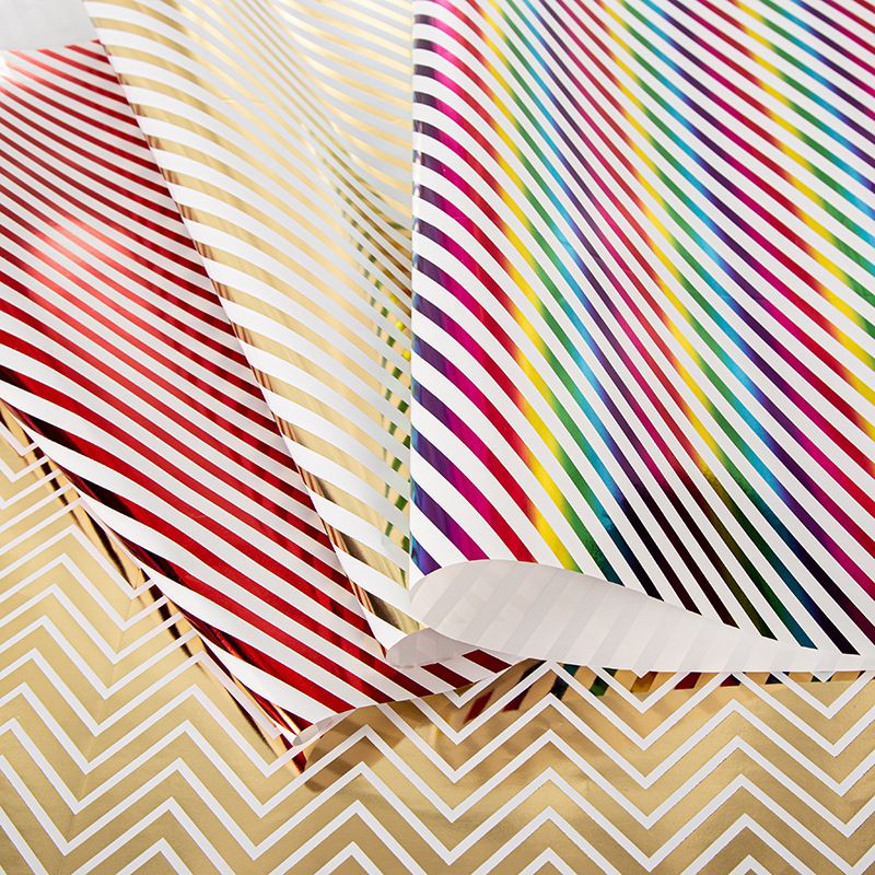Birthday Fashion Stripe Paper Party Gift Wrapping Supplies