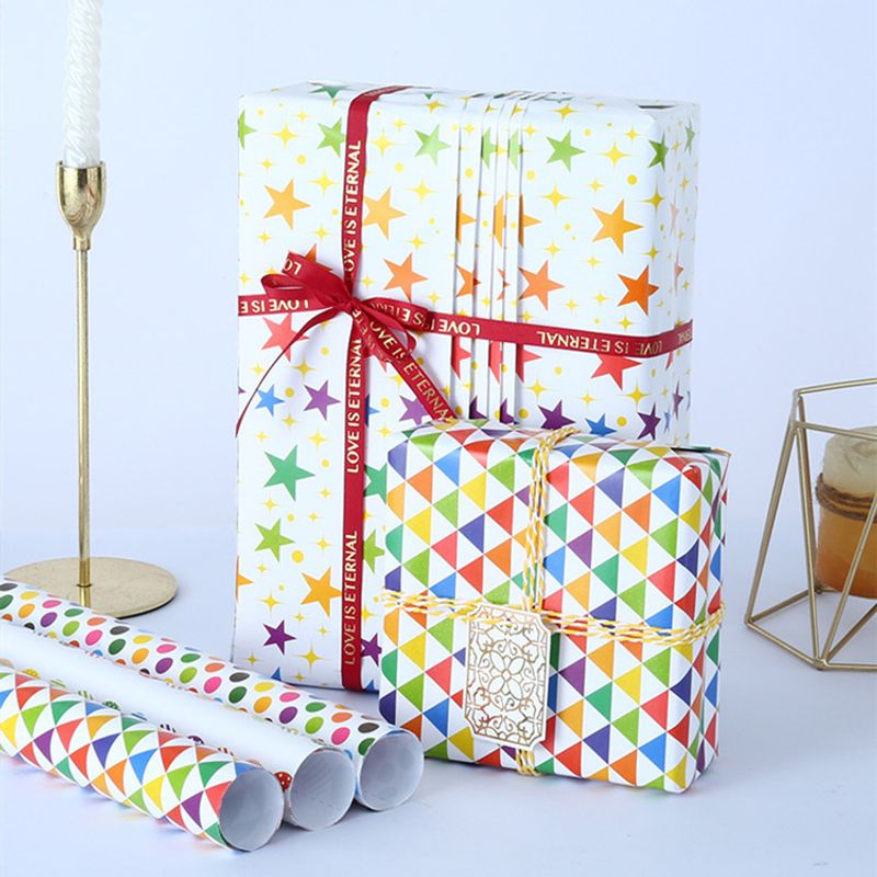 Geburtstag Süß Punktmuster Papier Gruppe Zubehör Für Geschenkverpackungen