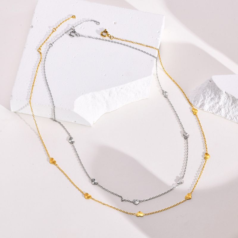 Einfacher Stil Herzform Rostfreier Stahl Halskette Überzug Edelstahl Halsketten