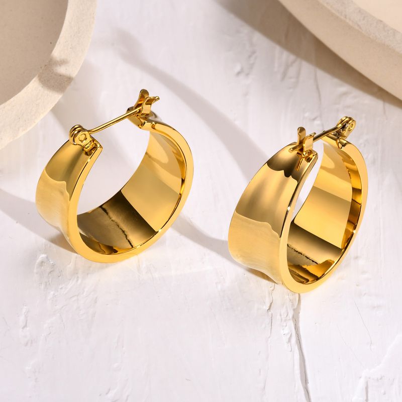 Fashion Geometric Stainless Steel Earrings Plating Stainless Steel Earrings 1 Pair