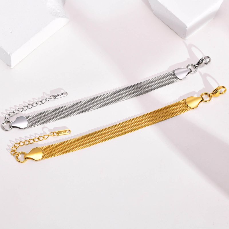 Acier Au Titane Style Simple Placage Géométrique Bracelets