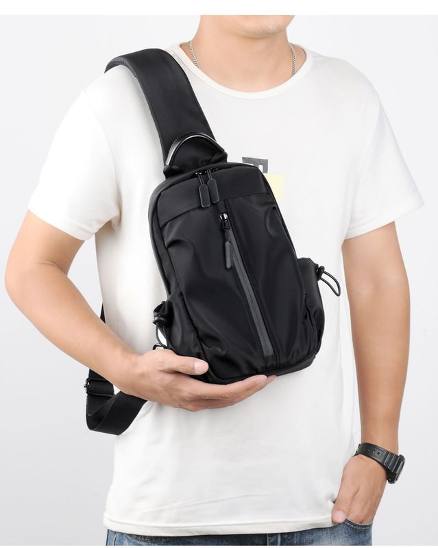 Men's Business Solid Color Polyester Waist Bags