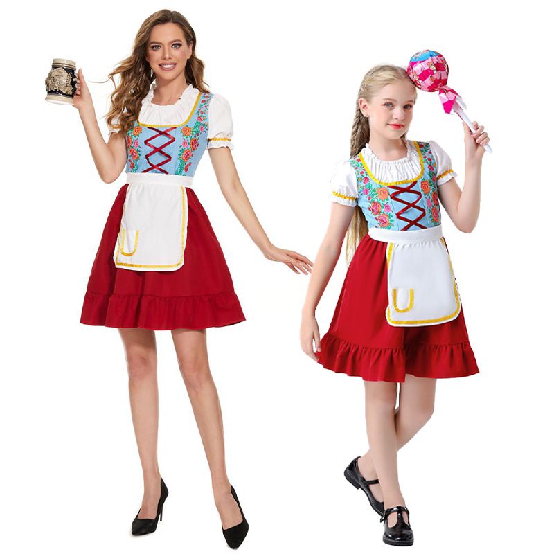 Oktoberfest Ethnic Style Color Block Party Costume Props