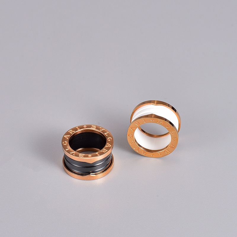 Mode Geometrisch Titan Stahl Ringe Überzug Keramik Edelstahl Ringe