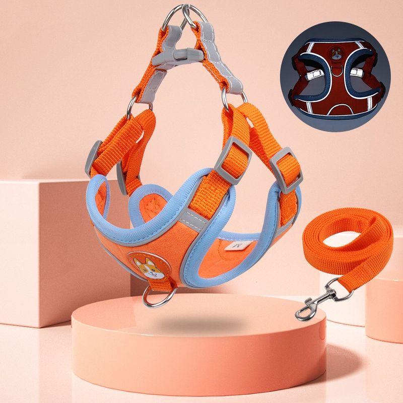Cartoon Style Cute Fashion Artificial Fiber Animal Contrast Binding Leash