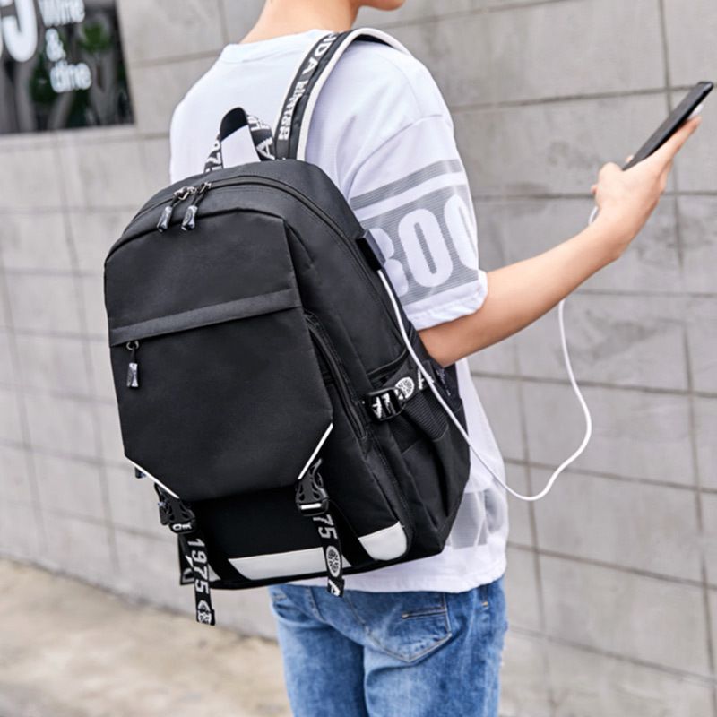 Fashion Solid Color Square Flip Cover Fashion Backpack