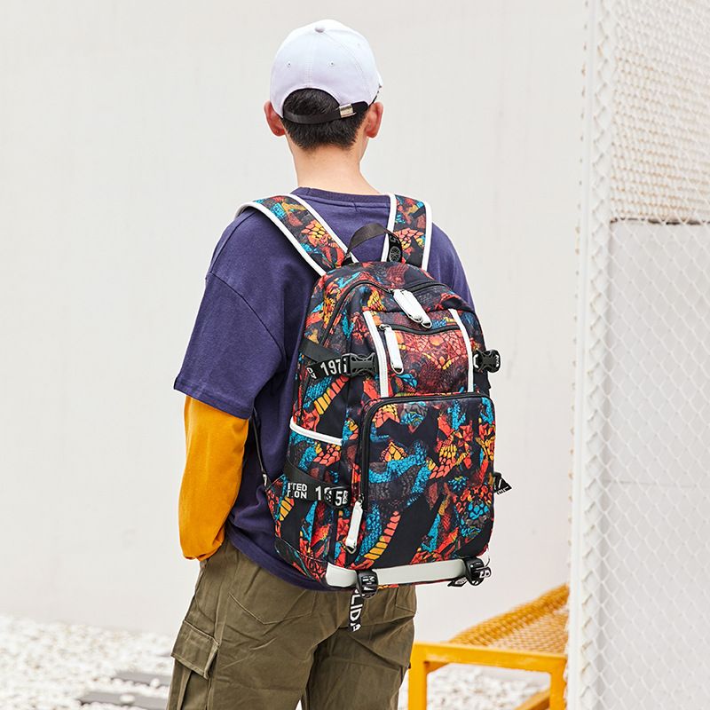 Fashion Solid Color Square Fashion Backpack