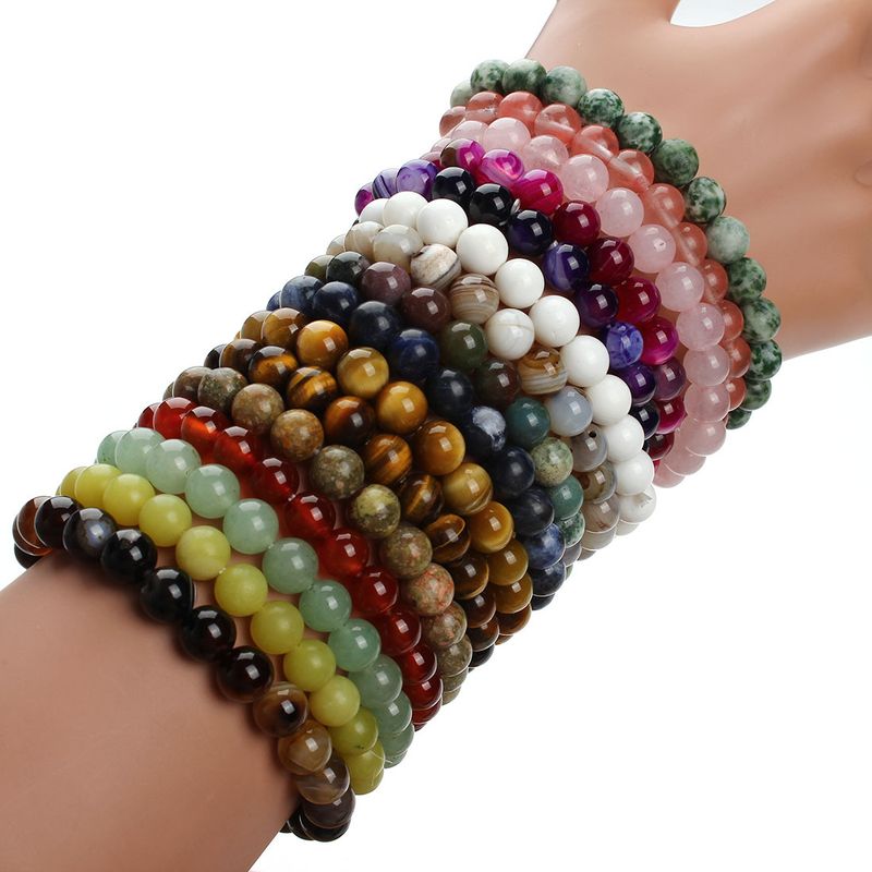 Mode Geometrisch Ein Naturstein Perlen Armbänder