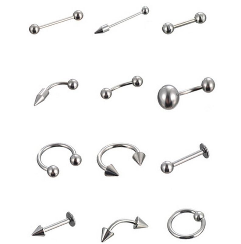 Fashion C Shape Metal Plating Eyebrow Nails Belly Ring Nose Ring