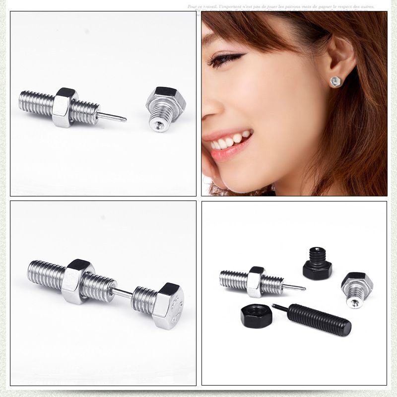 Fashion Geometric Titanium Steel Ear Studs Plating Stainless Steel Earrings 1 Piece