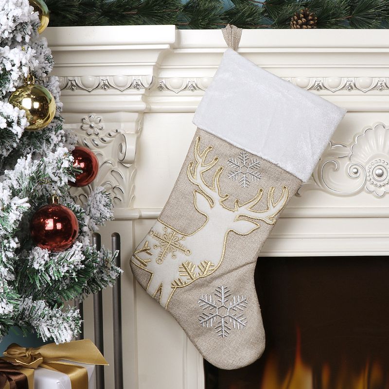Christmas Elk Cloth Party Christmas Socks