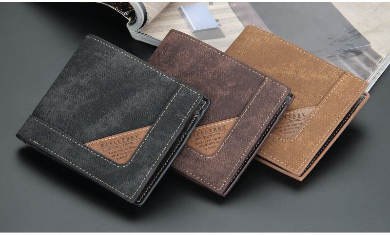 Men's Color Block Open Wallets