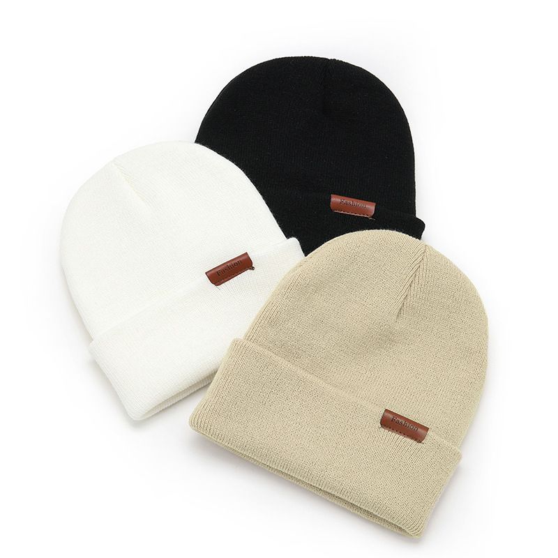 Unisex Basic Solid Color Eaveless Wool Cap