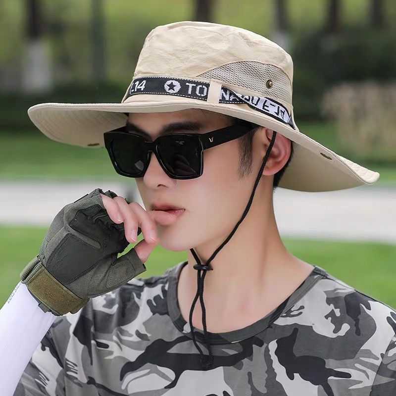 Men's Simple Style Solid Color Flat Eaves Sun Hat