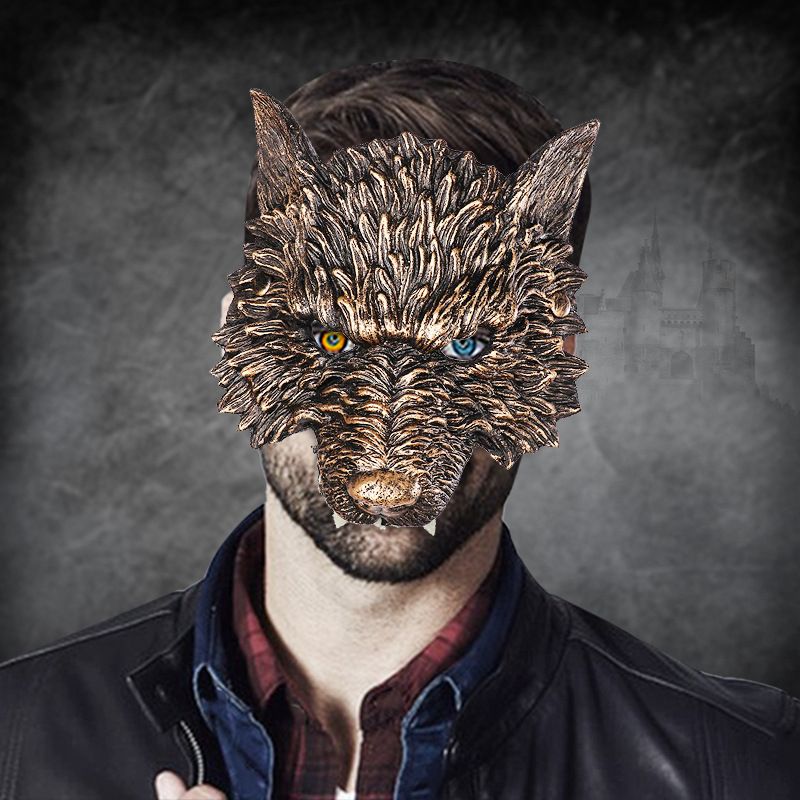 Übertrieben Wolf Pu-leder Maskerade Karneval Party Maske
