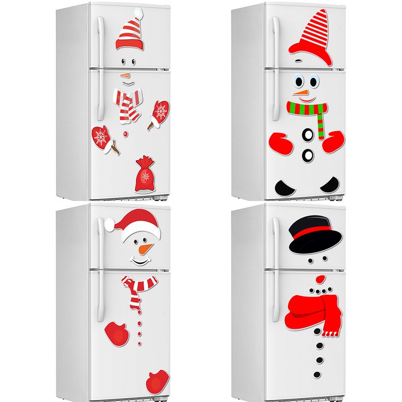 Navidad Muñeco De Nieve Emoji Vacaciones Decoración Diy Dibujos Animados Impermeable Magnético Imán De Nevera