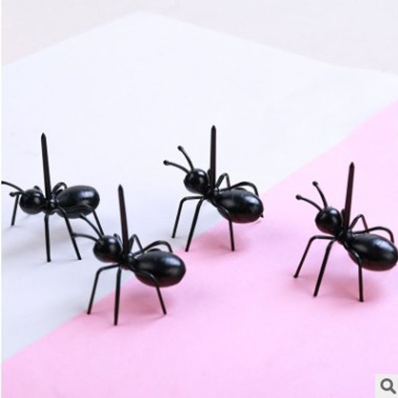 Cute Ants Plastic Fruit Fork 12 Pieces