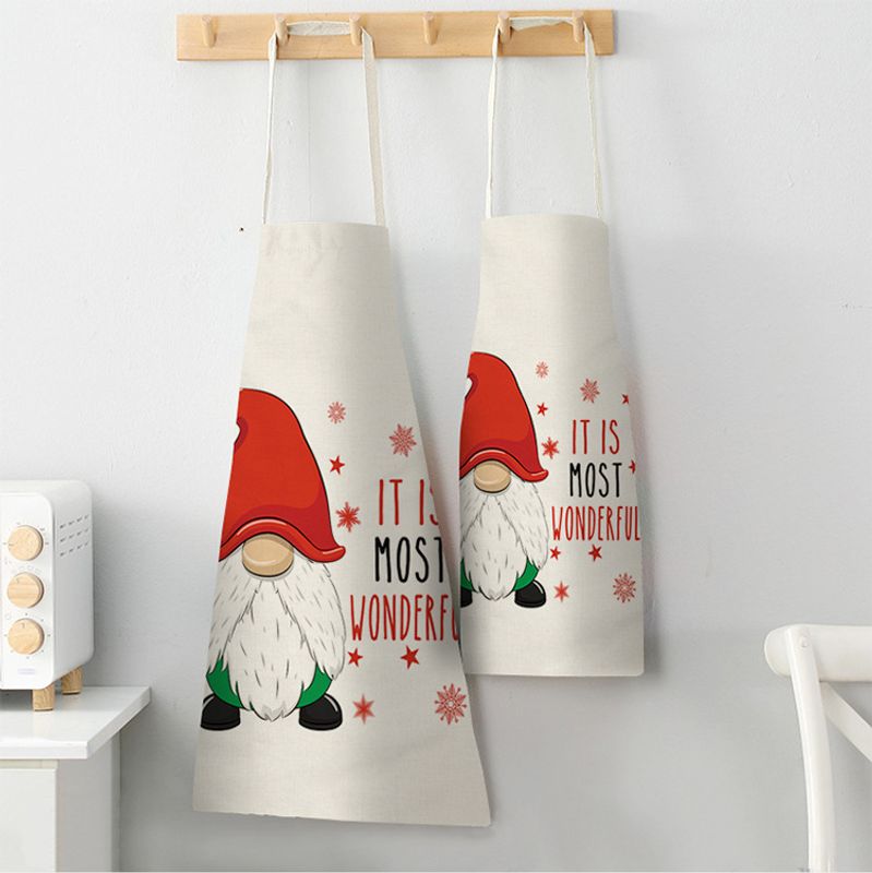 Christmas Cute Letter Polyester Apron
