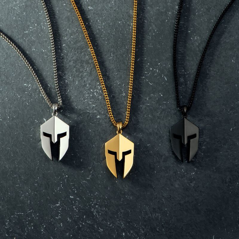 201 Stainless Steel 304 Stainless Steel Simple Style Plating Mask Pendant Necklace