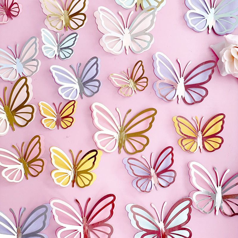 Birthday Butterfly Paper Party Cake Decorating Supplies