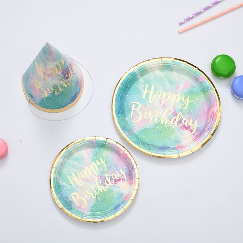Birthday Letter Paper Party Tableware 10 Pieces