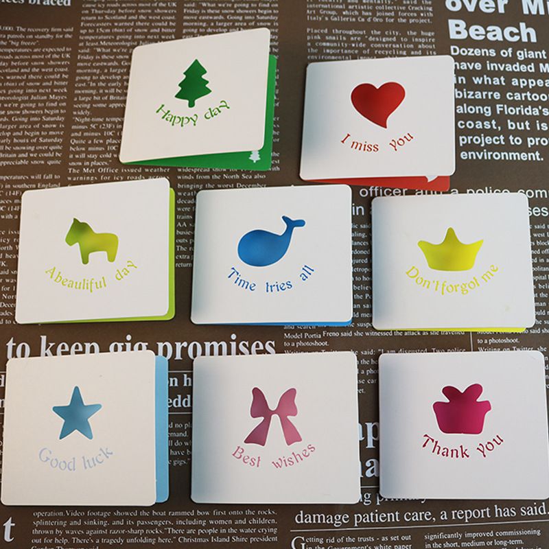 Kreative Hohl Personal Isierte Gruß Karte Koreanische Business-festival Karte Blumenladen Firmen Grußkarte Nachricht Kleine Karte