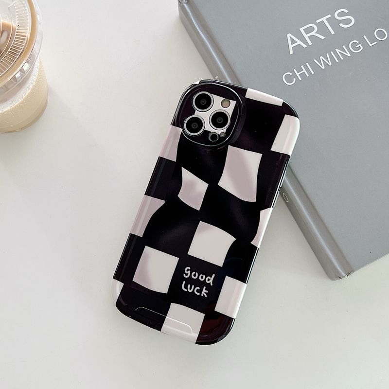 Fashion Lattice Silica Gel  Iphone Phone Cases