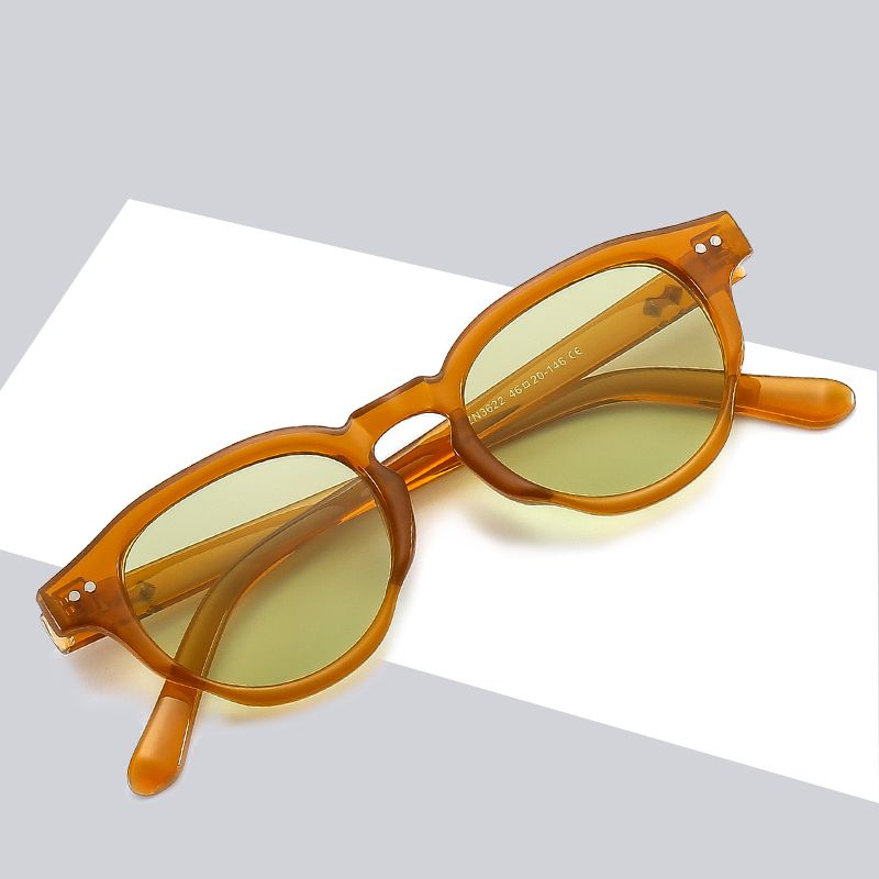 Fashion Geometric Ac Oval Frame Full Frame Women's Sunglasses