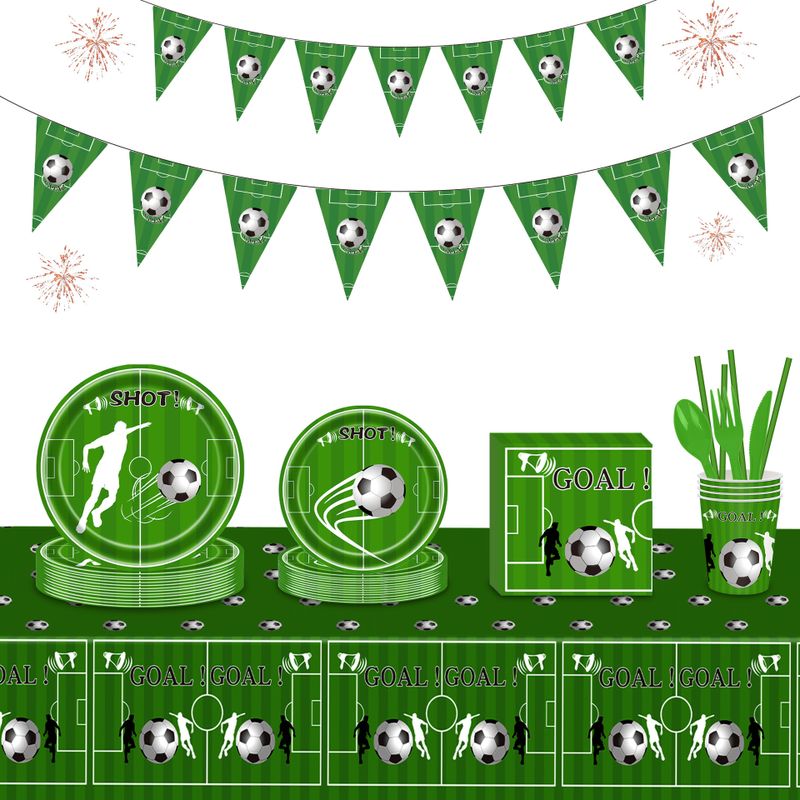 Birthday Football Football Player Paper Party Tableware