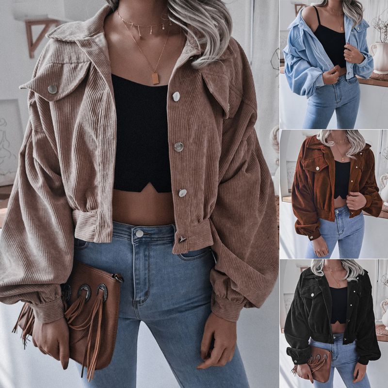 Women's Casual Solid Color Single Breasted Coat Jacket