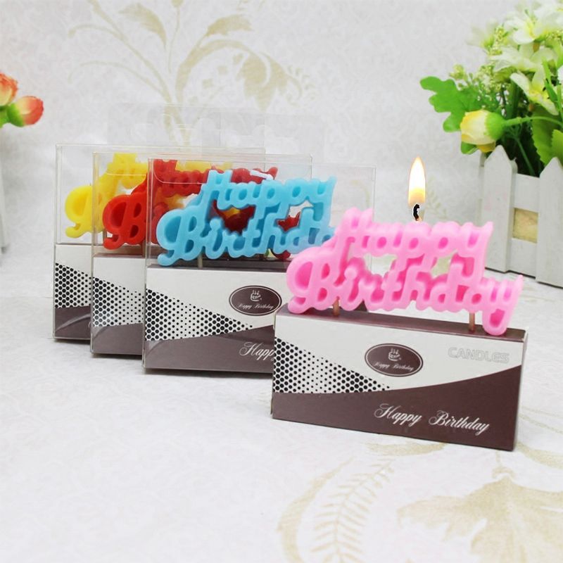 Birthday Letter Paraffin Party Candle 1 Piece