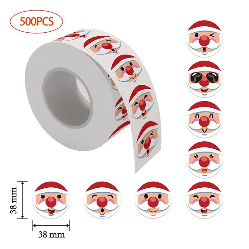 Christmas Santa Claus Pvc Party Gift Stickers