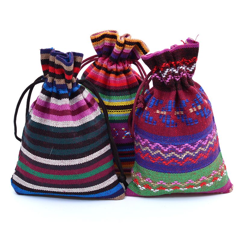 Ethnic Style Stripe Cotton Gift Bags
