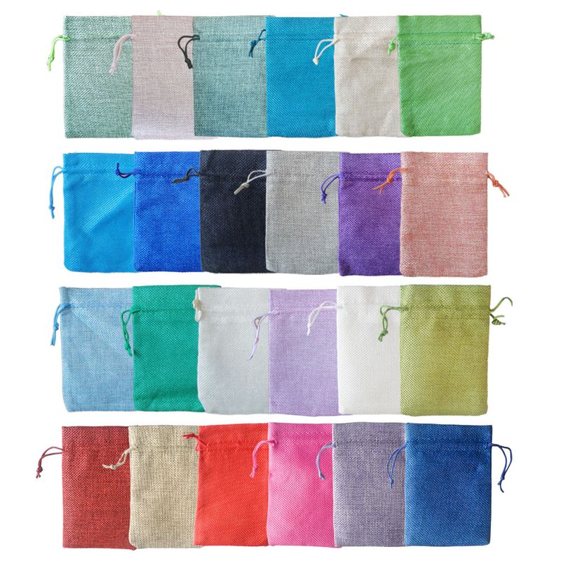 Simple Style Solid Color Cloth Drawstring Jewelry Packaging Bags