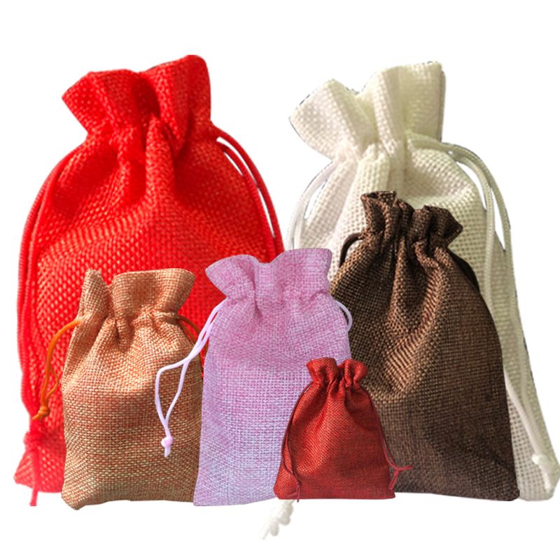 Einfacher Stil Einfarbig Tuch Kordelzug Schmuck Verpackungstaschen