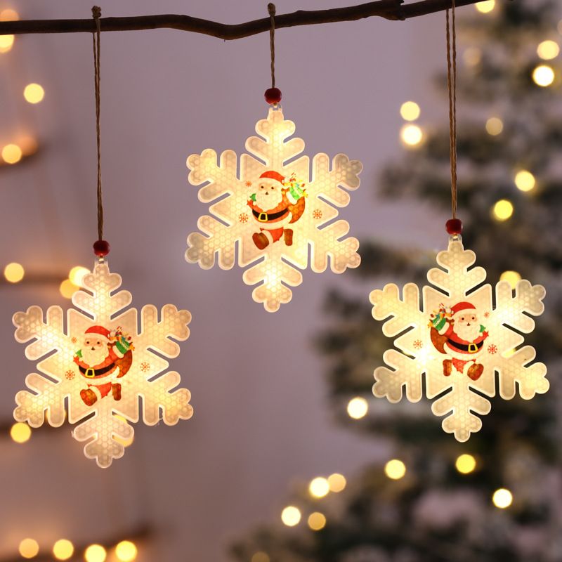 Weihnachten Süß Schneeflocke Aryl Gruppe Beleuchtung