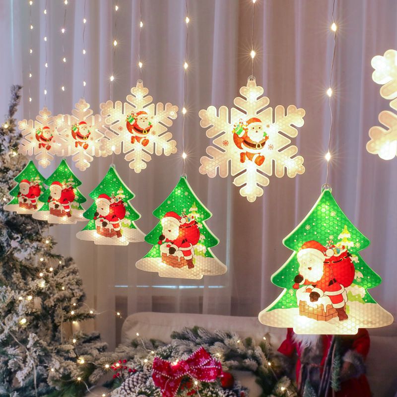 Christmas Cute Christmas Tree Snowflake Plastic Party Lightings
