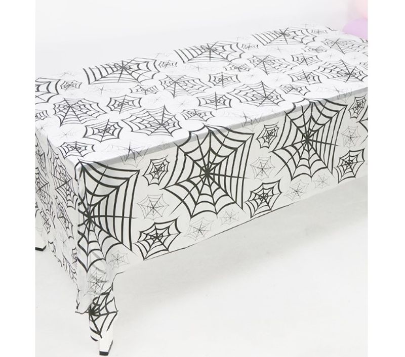 Halloween Rétro Toile D'araignée Plastique Réunion De Famille Nappe De Table