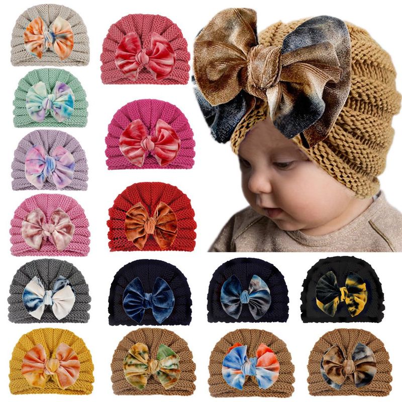 Baby Girl's Sweet Colorful Bow Knot Baby Hat