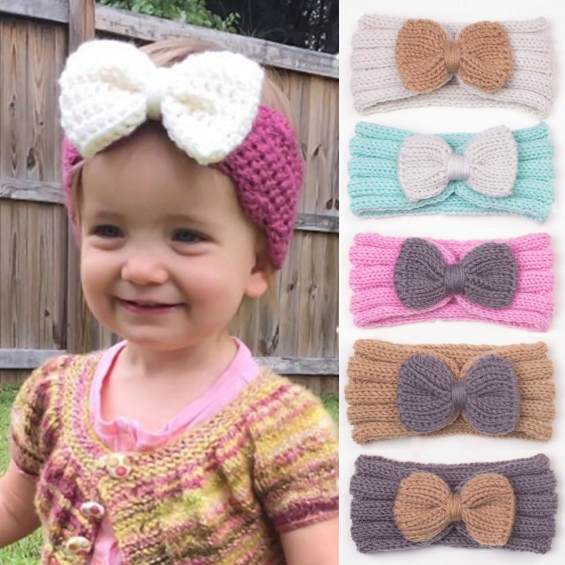 Fashion Solid Color Bow Knot Cloth Pleated Hair Band