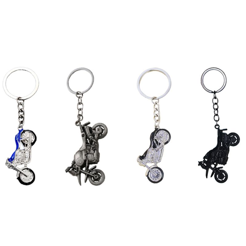Cool Style Motorcycle Alloy Plating Inlay Rhinestones Keychain
