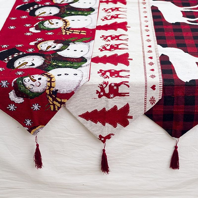 Christmas Cute Christmas Tree Snowman Cloth Party Tablecloth