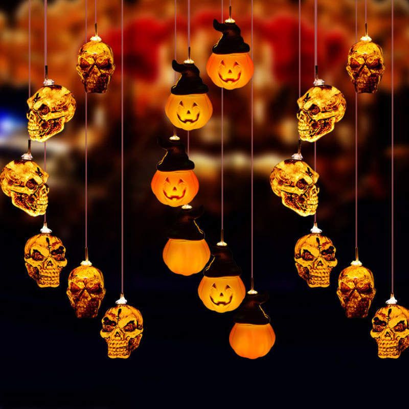 Halloween Funny Skull Plastic Party String Lights