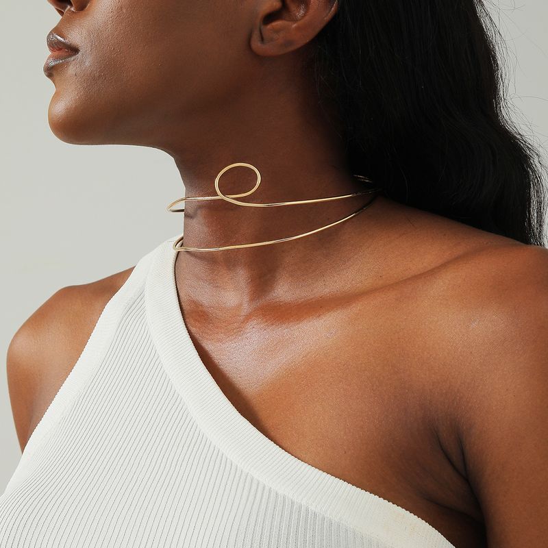 Fashion Geometric Alloy Hollow Out Choker