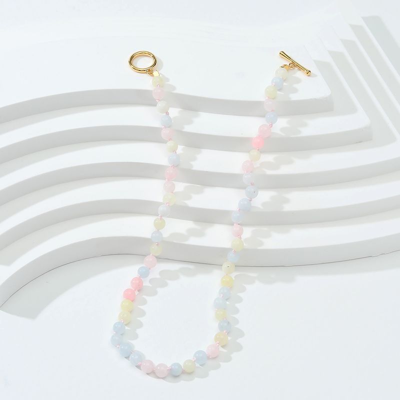 Mode Geometrisch Kupfer Halskette Perlen Kette Kupfer Halsketten